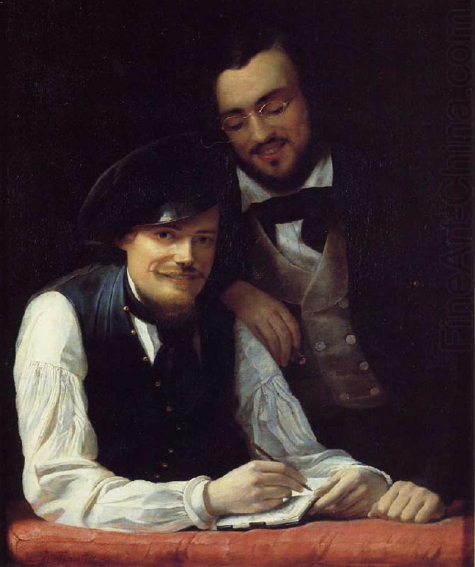 Franz Xaver Winterhalter Self Portrait of the Artist with his Brother, Hermann china oil painting image